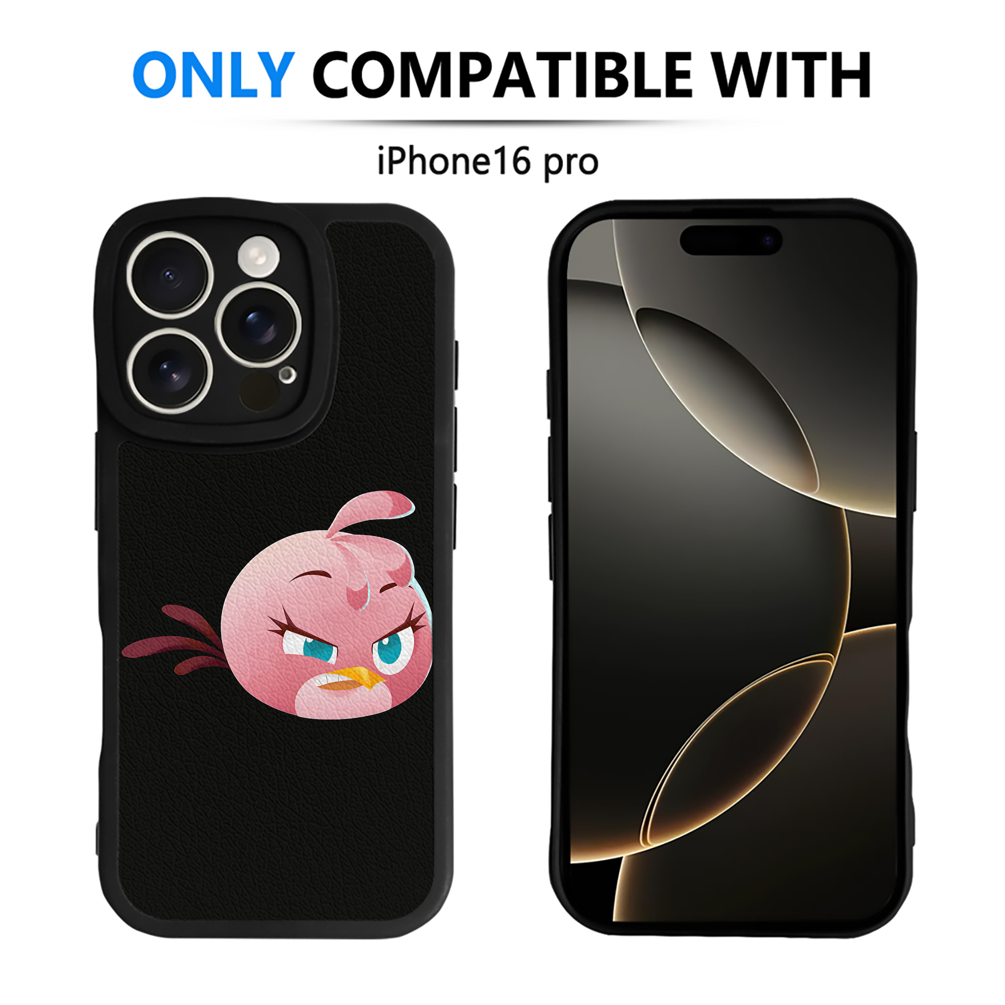 （画像用） Angry Birds アングリーバード 【iPhone 16シリーズ対応】シリコンスマホケース（レザー調） 材質：シリコン